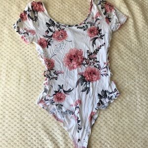 White floral bodysuit
